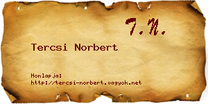Tercsi Norbert névjegykártya