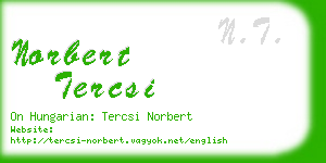norbert tercsi business card